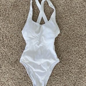 Andie white one piece, size XS